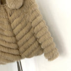 OFTBUY Women's Real Fox Fur Coat - Thick Warm Winter Jacket