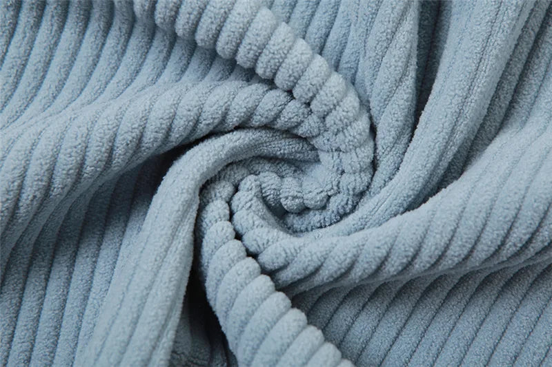 Casual Women's Pants Y2K Wide Leg Corduroy Women's Pants Hip Hop Loose Basic Pockets High Waist Pants SS69