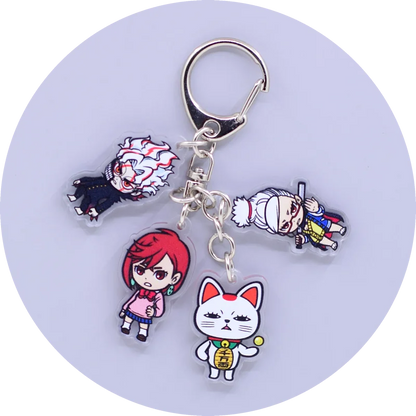 Game Anime Peripheral Keychain 10 Styles 4 in 1 Arcylic Cartoon Figures Keyrings Kawaii Key Chain Accessories SS69 6.69 01
