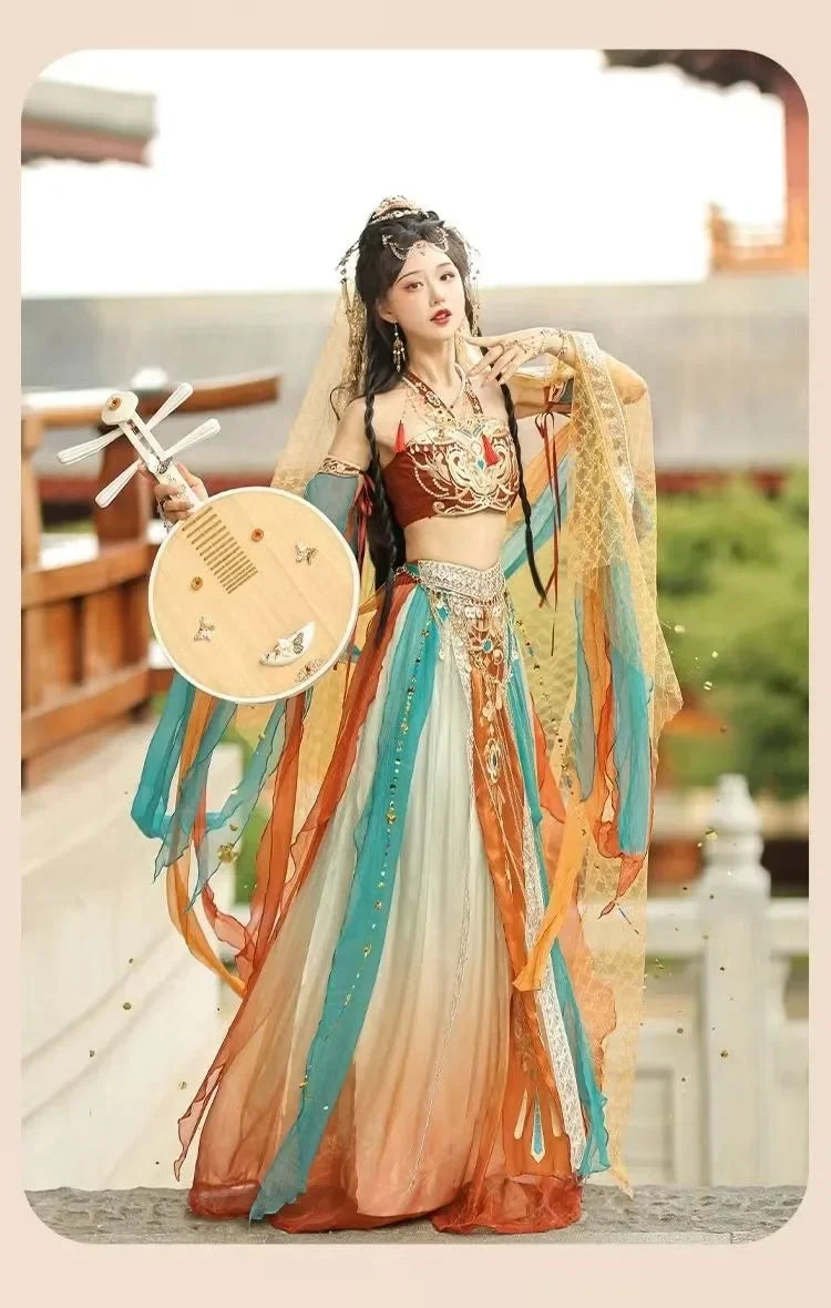 Dunhuang Feitian Western Princess Clothes Hanfu Exotic Photography Photo Chinese Style Dance Costume Hanfu Women China Clothing SS69