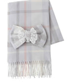 Japanese Liz New Lazy Wind Girls Sweet Plaid Lace Bow Scarf Soft Warm Women's Winter Lolita Scarf