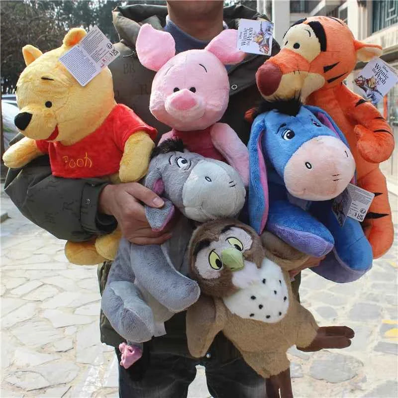 In Stock Winnie The Pooh Bear And Tigger Eeyore Donkey Piglet Pig Pooh Bear Stuffed Gift Toys Boy Girl Brithday Gift Doll