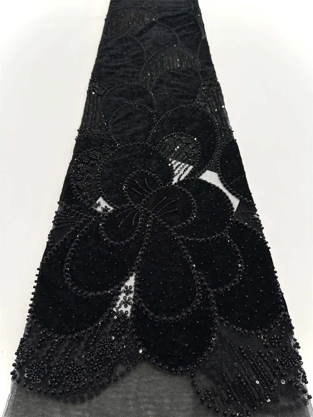 UOSUCN Sweetheart Beaded Sequin Mesh Evening Dress