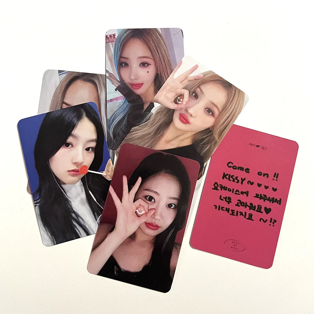 4Pcs/Set KPOP KISS OF LIFE Photocards Midas Touch Album Postcard JULIE NATTY BELLE HANEUL Double-Sided Lomo Cards KIOF Fans Gift SS69