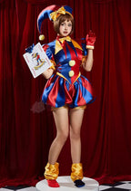 Amazing Digital Circus Pomni Cosplay Costume with Wig & Accessories