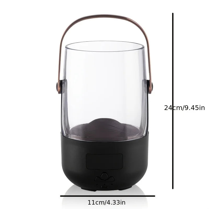 Retro Flame Aromatherapy Humidifier with 200ml Capacity & Dual Lighting