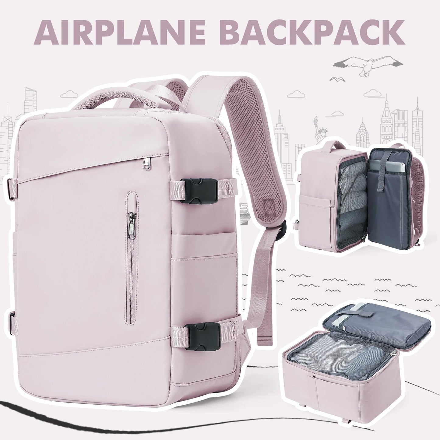 Women's Backpack Travel Suitcase Cabin Bag Aircraft Ryanair 40x20x25 Airplane Travel Bag Men Laotop Backpack Wizzair Carry On SS69