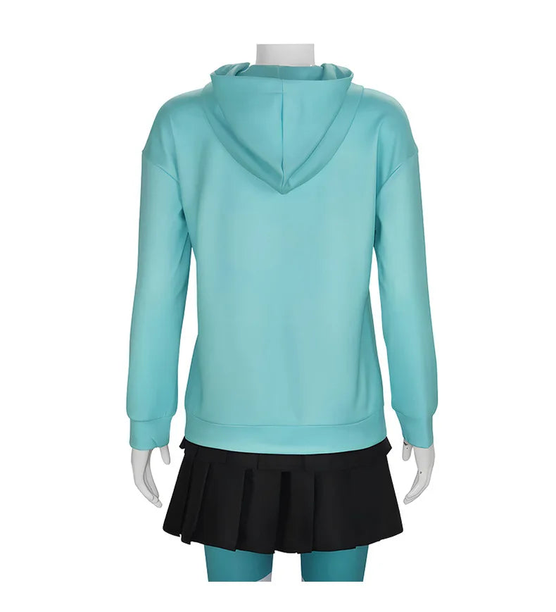 Vanellope Von Schweetz Cosplay Anime Costume Girl's Hoodies Skirt Wig Uniform Suit Halloween Performance Clothing for Woman