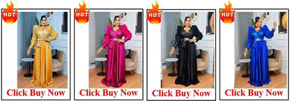 Elegant African Dresses for Women 2025 New Africa Clothing Plus Size Turkey Wedding Party Long Dress Dashiki Ankara Outfits Robe