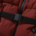 Women's Winter Hooded High Waist Padded Sport Parkas Coats with Belt Female Elegant Thick Warm Pockets Windproof Skiing Jackets