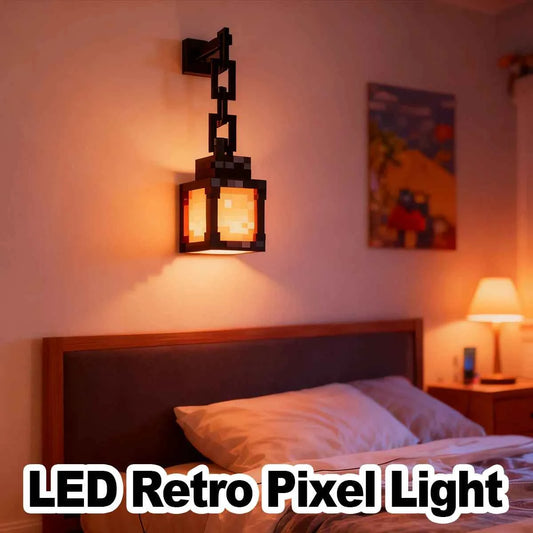 Pixel Design Led Night Light Type-C Rechargeable Remote Control Rgb Game Room Lights Multicolor Cartoon Style Lantern Wall Lamp