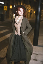 Lautaro Autumn Winter Long Warm Wool & Blends Coat for Women Shawl Collar Single Breasted Elegant Fit and Flare Woolen Overcoat