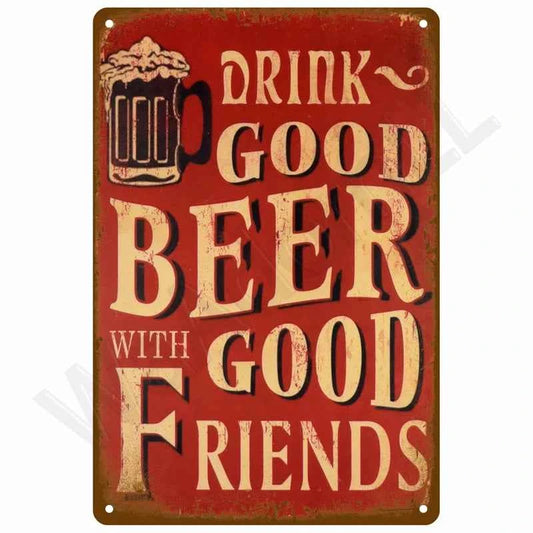 Vintage Tin Sign Home Decor Items Wall Decor Art Wall Mural Room Decoration Items Decor Men Retro Metal Sign Plate Bar Posters
