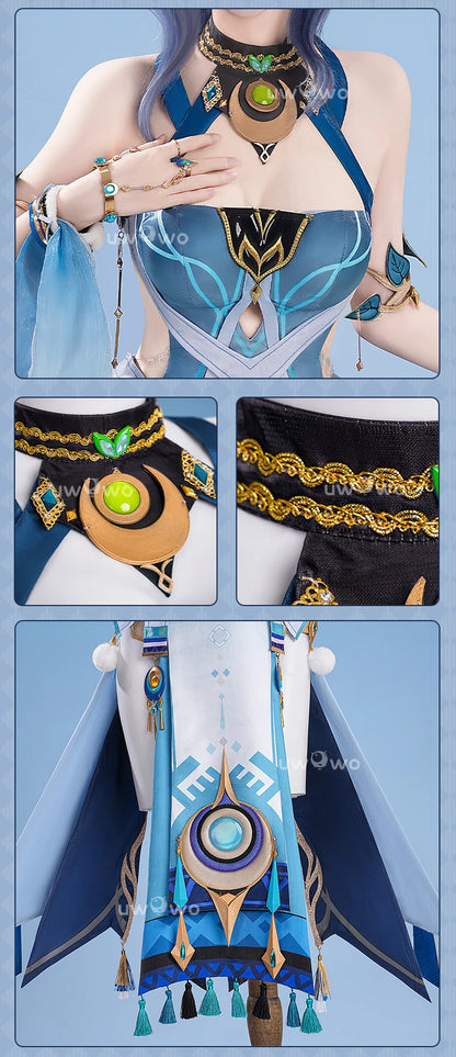UWOWO Lauma Cosplay Collab Series: Genshin Imapct Lauma Cosplay Costume With Ears XS-2XL Halloween Costume