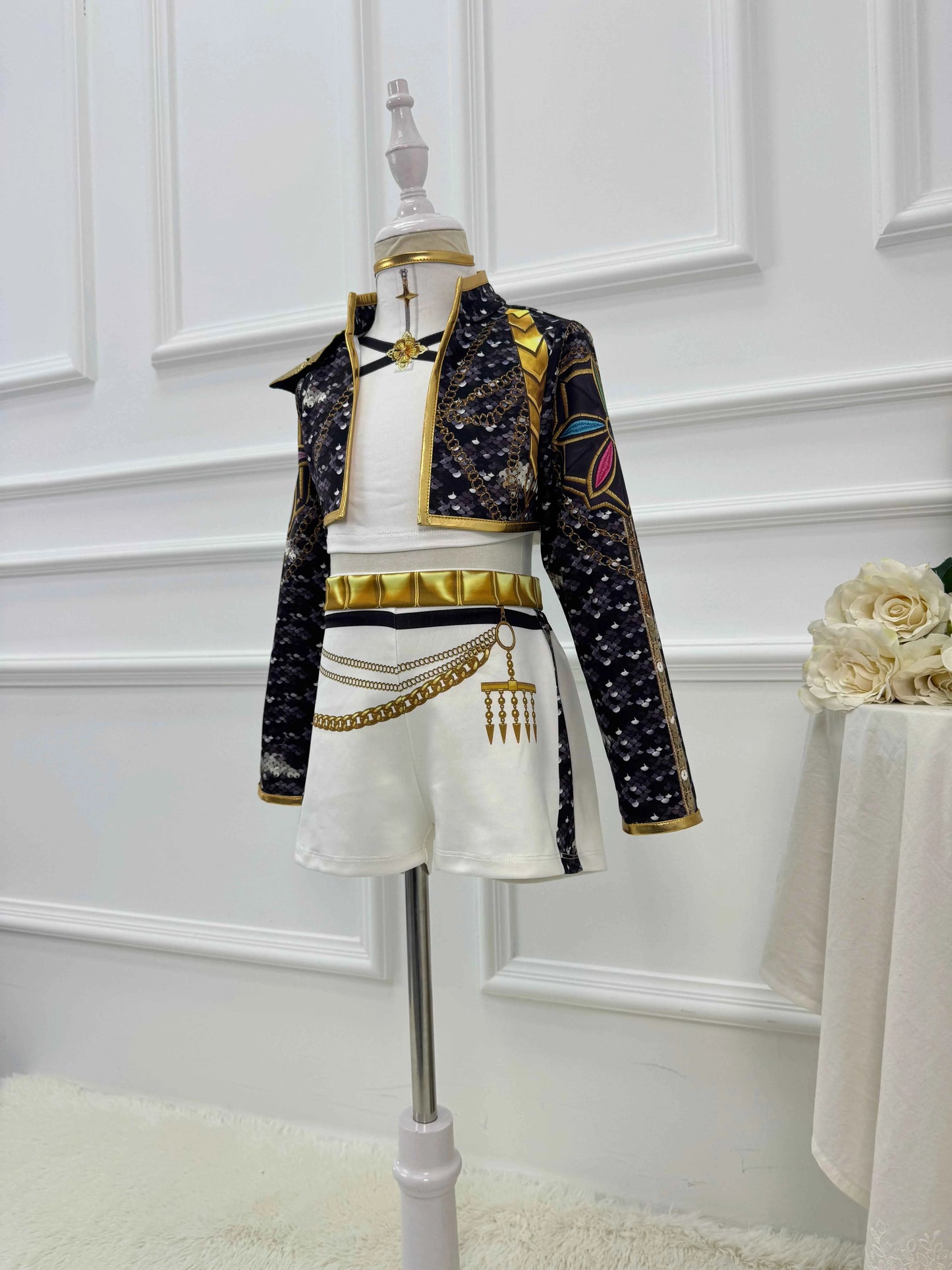 Kpop Demon Hunter Costume Rumi Halloween Cosplay Hot Girls Show Costume Black Shiny Set Halloween Girls Anime  clothing