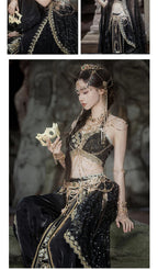 2025 chinese characteristic dunhuang feitian hanfu exotic princess folk dance suit travel photography hanfu clothes+accessories SS69