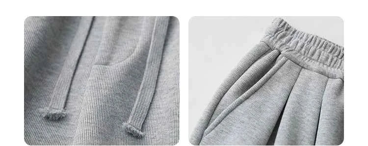 CHIC VEN Women's Pant Streetwear Solid Loose New Drawstring Sports Casual Trousers High Waisted Pants Autumn Winter 2025