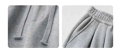 CHIC VEN Women's Pant Streetwear Solid Loose New Drawstring Sports Casual Trousers High Waisted Pants Autumn Winter 2025