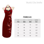 Ada Wong Resident Evil Red Cheongsam Cosplay Dress for Women