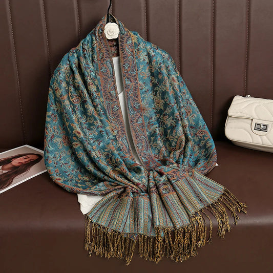 Luxury Brand Autumn Cashmere Pashmina Shawl Lady Wrap Warm Winter Scarves Design Print Female Foulard Cotton Stoles Scarf 2023 SS69 13.69 T368-10