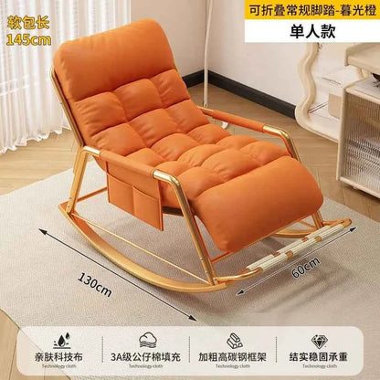 Recliner Rocking Chair Sitting and Sleeping Dual-purpose  Lunch Break Chair Balcony Home Leisure Lazy Sofa Chair Ergonomic