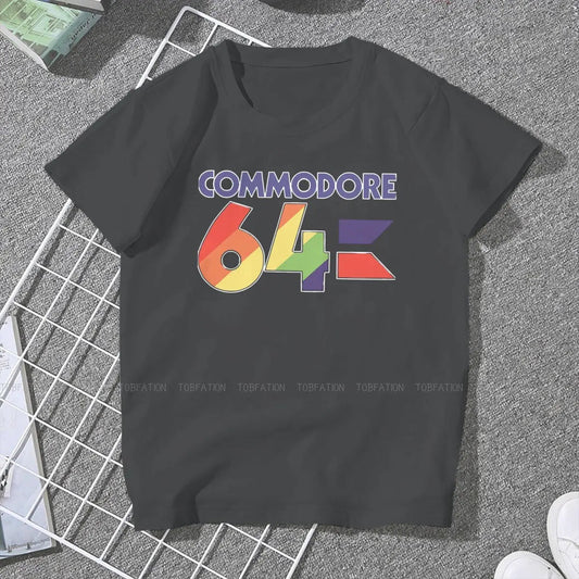 Colorful O Neck TShirt Commodore 64 Computer Fabric Original T Shirt Woman's Tops 5XL Fluffy SS69