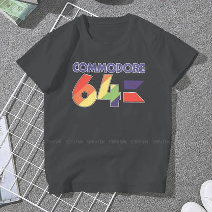 Colorful O Neck TShirt Commodore 64 Computer Fabric Original T Shirt Woman's Tops 5XL Fluffy SS69