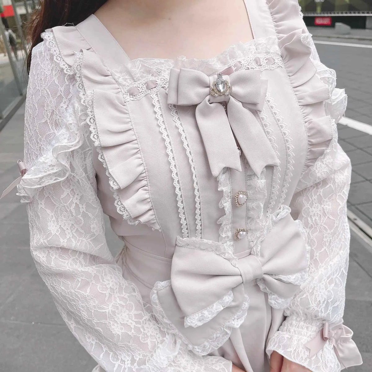 Japanese Liz Dresses Women Autumn New Girl's Sweet Cute Bud Mini Series Mass Production Angel Small Cake Dress Bow Lolita Dress