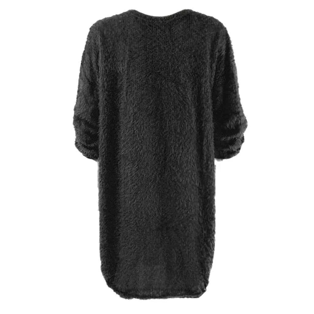 Women Winter Sweater Knit Crewneck Warm Long Sleeve Casual Sweatshirts Dress Elegant Women'S Dresses For Party Vestidos Mujer