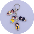 Game Anime Peripheral Keychain 10 Styles 4 in 1 Arcylic Cartoon Figures Keyrings Kawaii Key Chain Accessories SS69 6.69 05