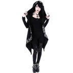 Fashion Trend Ladies Punk Moon Pattern Printing Long-sleeved Cardigan Sweater Long Style SS69