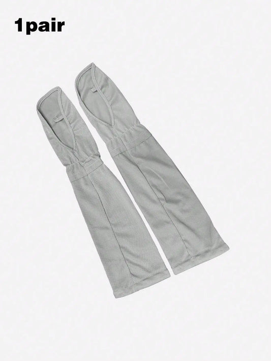 1 Pair Summer Driving Arm Sleeves (Loose Version), Breathable Cooling Sleeve Covers, Available In Gray/Blue/Pink/Black/White, Sun Protection Fingerless Gloves, Loose Fit For Women Driving, Cycling, Car Accessories, Car Sun Pr