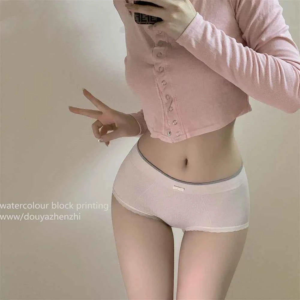 High Elasticity Hip Lifting Sexy Underwear For Women High Waist Breathable Lace Cotton Panties Soft Seamless Briefs Lingerie