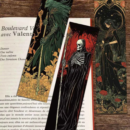 30/60PCS Creative Gothic style Dark Wizard Bookmarks High Beauty Cards Creative Reading Books Tags Annotated DIY Bookmarks