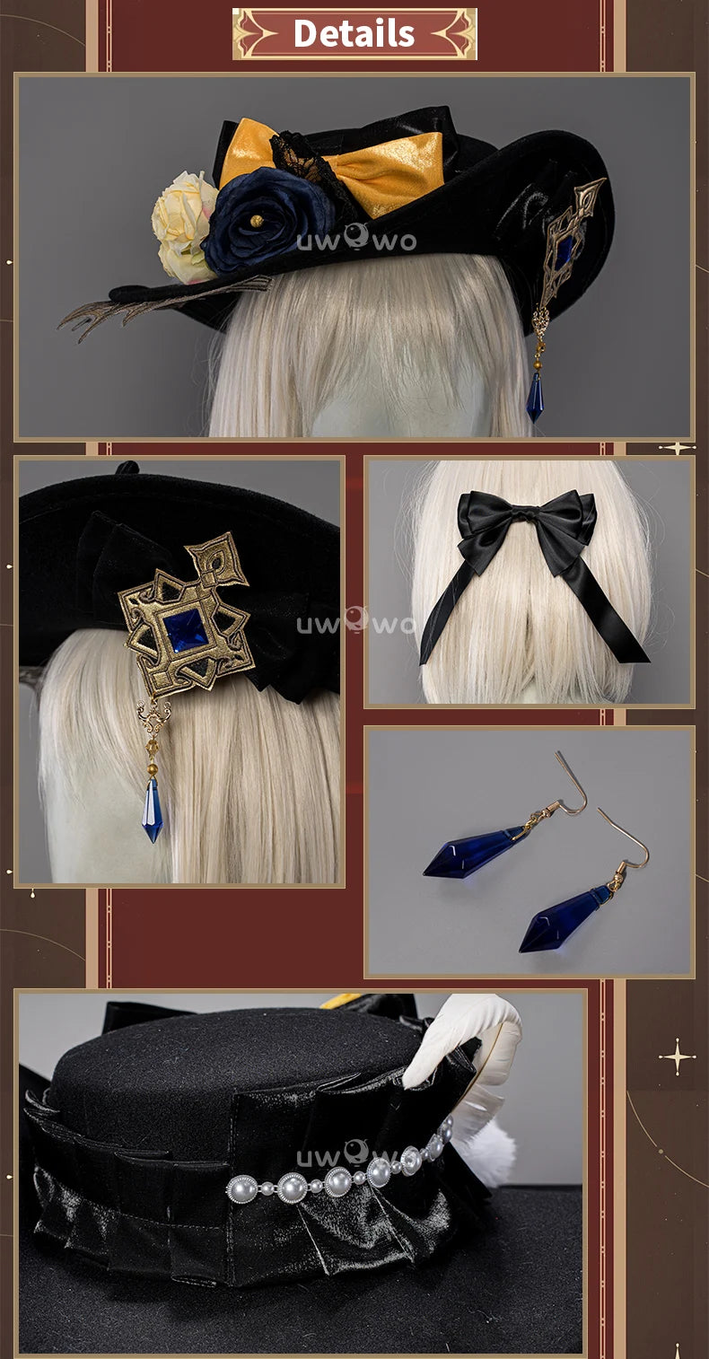 IN STOCK UWOWO Navia Cosplay Genshin Impact Navia Cosplay Costume Fontaine Rococo Style Dress Cosplay Halloween Costume