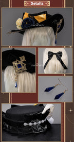 IN STOCK UWOWO Navia Cosplay Genshin Impact Navia Cosplay Costume Fontaine Rococo Style Dress Cosplay Halloween Costume