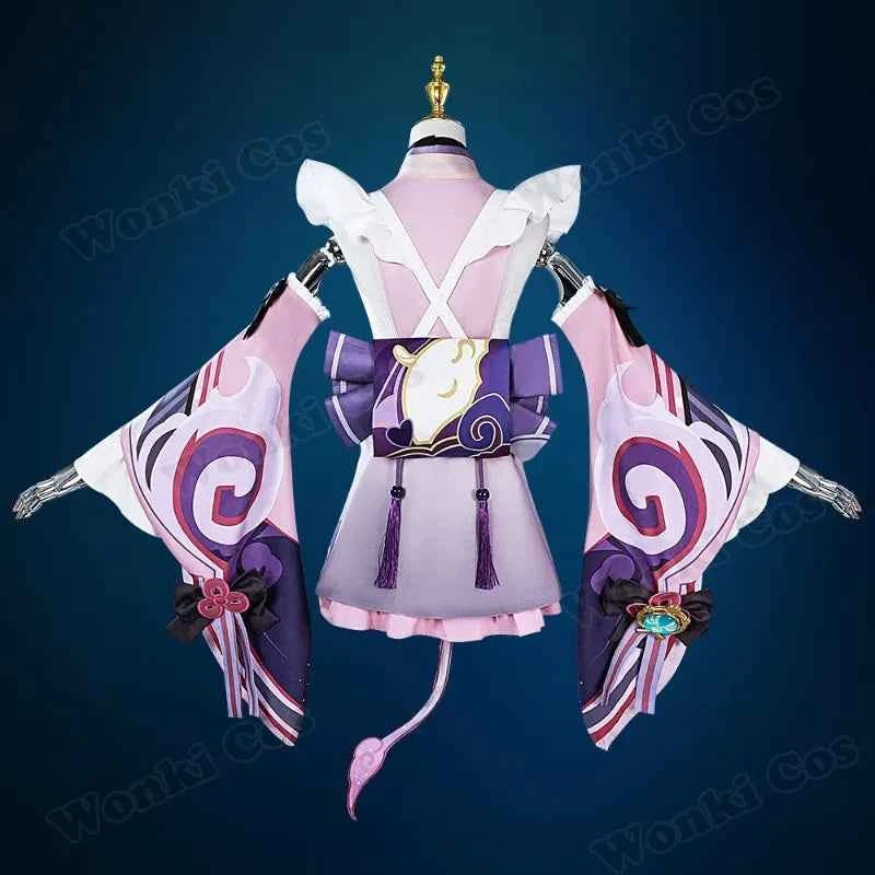 New Arrival Yumemizuki Mizuki Cosplay Costume Wig for Game Impact Women Kimono Dress Women Role Play Outfits