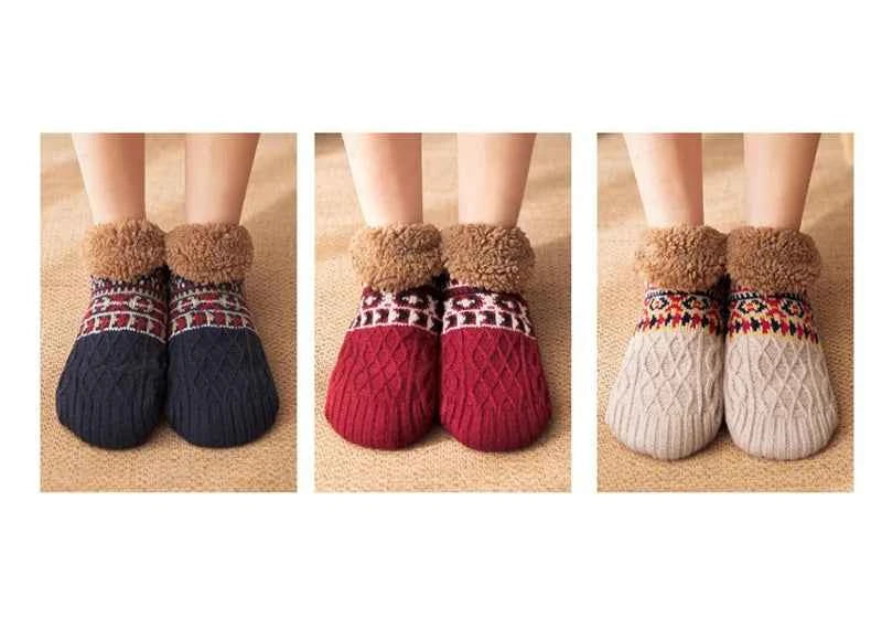 Super Warm Winter Non-slip Floor Socks Women Men Snow Socks Sleep Carpet Slippers Socks Women Velvet Boot Unsiex Home Wear
