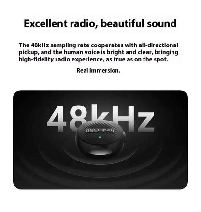 Insta360 X5 Mic Air Transmitter 48khz High-Quality Noise Reduction Compatibility Flow 2 Pro Custom  Recording Upport One-Click