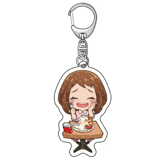 Fashion Anime College Keychain Cartoon Character Double Sided Acrylic Key Chain Fans Collection Jewlry Gift SS69
