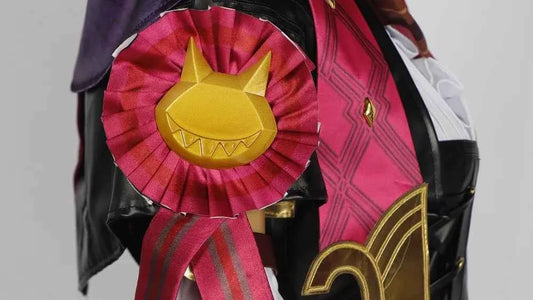 Genshin Impact Fontaine Lyney Cosplay Costume Magician Leather Uniform Short Hair Wig Glove Twins Halloween Carnival Game Outfit
