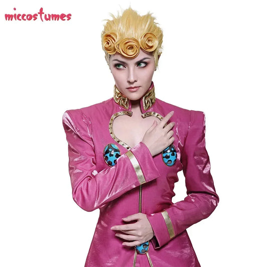 Miccostumes Giorno Giovanna Golden Wind Cosplay Costume Set - PU Leather