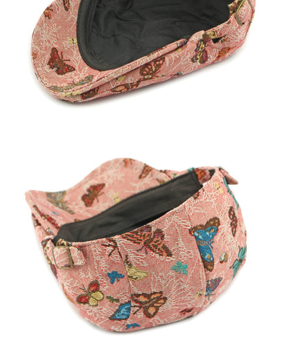 HT4729 Berets for Women Retro Butterfly Embroidery Artist Painter Beret Hat Retro Ivy Flat Cap Male Female Adjustable Beret Cap