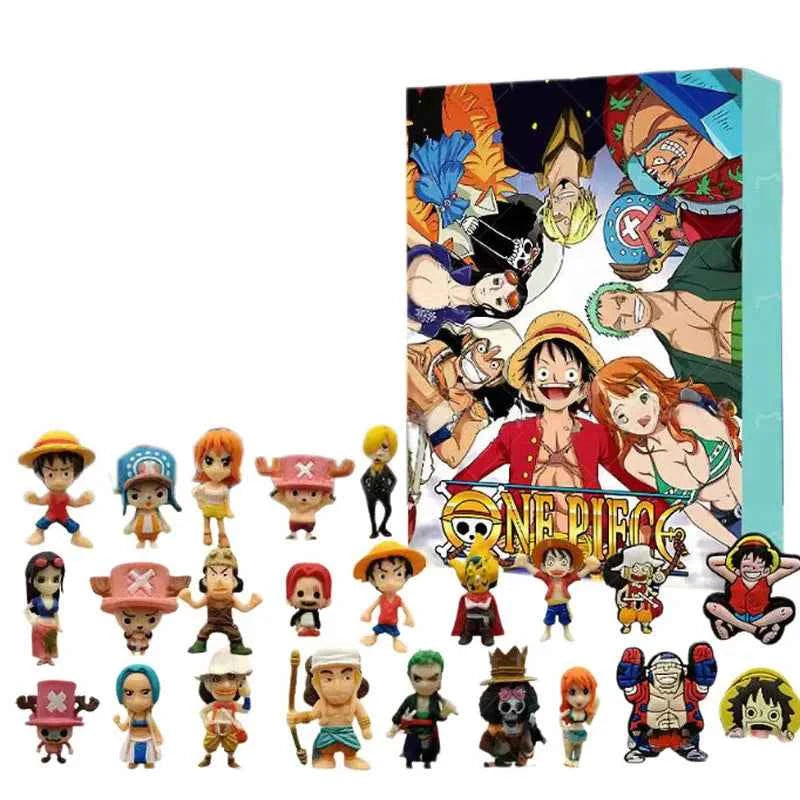 2025 ONE PIECE Christmas Advent Calendar Day Fun 24 Days Halloween Countdown Blind Box  Anime Christmas Collection Toy Gifts