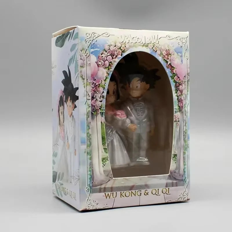 Dragon Ball Anime Figure Son Goku Figures Goku Chichi Wedding Scene Series 9cm Q-Version Figurine Statue Pvc GK Decoration Gifts SS69