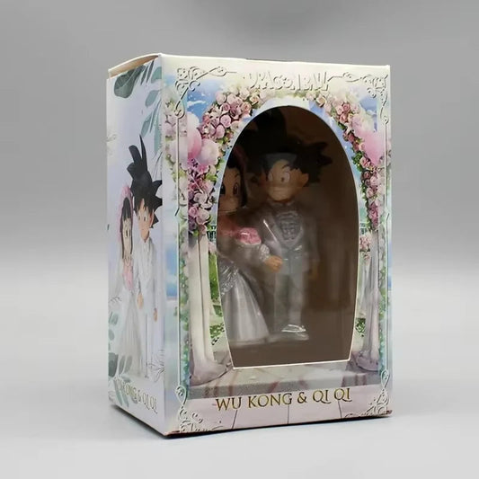 Dragon Ball Anime Figure Son Goku Figures Goku Chichi Wedding Scene Series 9cm Q-Version Figurine Statue Pvc GK Decoration Gifts SS69