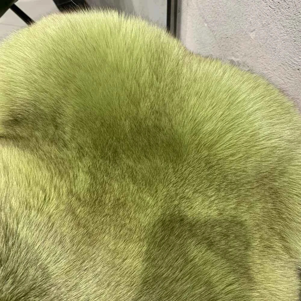 Real Fox Fur Coat for Women, Long Jacket, Warm Cloth, Natural Fur, Ladies, Winter, 22-06