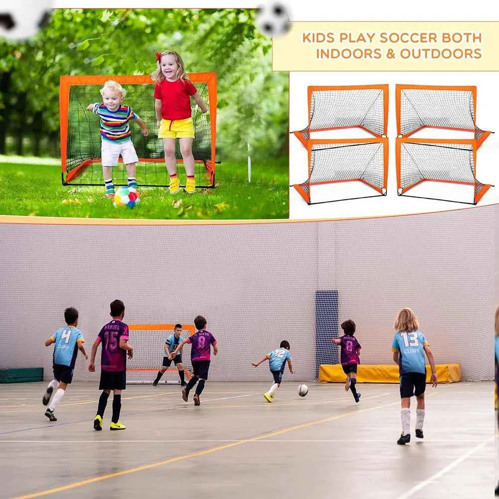 1pcs Football Goal for Garden Football Net Pop Up Goals Set Soccer Goal Net for Backyard Birthday Gift for Soccer Training ﻿