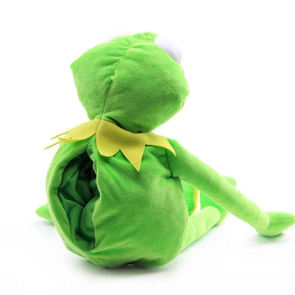 Anime Kermit The Frog Funny Kawaii Plush Doll Hand Puppet Schoolbag Frog Cute Plush Toy Ventriloquist Performance Props For Baby