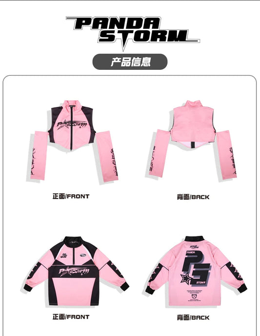 Hip Hop Dance Costume for Girls Pink Tops Black Pants Teenagers Boys Jazz Dance Performance Clothes Kpop Outfits Kids Stage Wear SS69